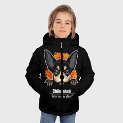 Куртка зимняя для мальчика Чихуахуа Chihuahua, цвет: 3D-светло-серый — фото 2