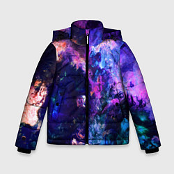 Куртка зимняя для мальчика НЕОНОВЫЕ КОСМОС NEON SPACE, цвет: 3D-черный