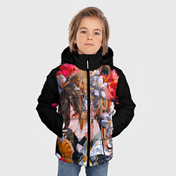 Куртка зимняя для мальчика Чжун Ли в цветах Genshin impact, цвет: 3D-черный — фото 2