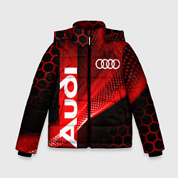 Куртка зимняя для мальчика AUDI АУДИ SPORT СПОРТ RED AND BLACK, цвет: 3D-светло-серый