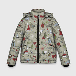 Куртка зимняя для мальчика Винтажный 2022, цвет: 3D-красный