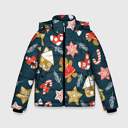 Куртка зимняя для мальчика Merry Christmas!!!, цвет: 3D-черный