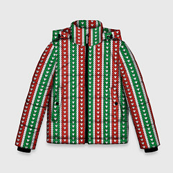 Куртка зимняя для мальчика Knitted Pattern, цвет: 3D-черный