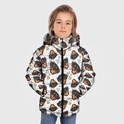 Куртка зимняя для мальчика Собака Ротвейлер Rottweiler, цвет: 3D-светло-серый — фото 2