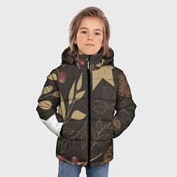 Куртка зимняя для мальчика Новогоднее Настроение Лес, цвет: 3D-светло-серый — фото 2