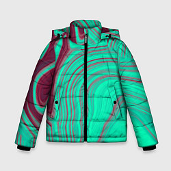Куртка зимняя для мальчика Зеленый прилив, цвет: 3D-красный