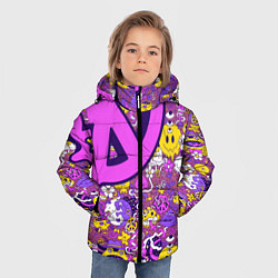 Куртка зимняя для мальчика Психоделика Существа Знаки, цвет: 3D-черный — фото 2