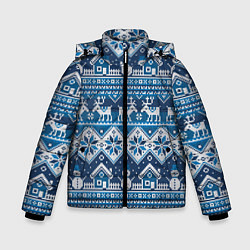 Куртка зимняя для мальчика Christmas Pattern, цвет: 3D-светло-серый