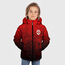 Куртка зимняя для мальчика MU red-black, цвет: 3D-светло-серый — фото 2