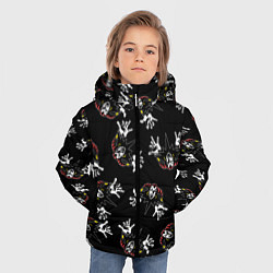 Куртка зимняя для мальчика КОРОЛЬ И ШУТ ЛОГО ПАТТЕРН, цвет: 3D-светло-серый — фото 2
