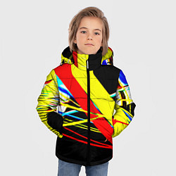 Куртка зимняя для мальчика Геометр, цвет: 3D-красный — фото 2
