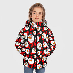 Куртка зимняя для мальчика Злые снеговики в цилиндрах, цвет: 3D-красный — фото 2