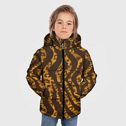 Куртка зимняя для мальчика Шкура тигра леопарда гибрид, цвет: 3D-светло-серый — фото 2