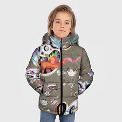 Куртка зимняя для мальчика Арт Монстров, цвет: 3D-черный — фото 2