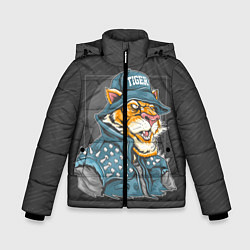 Куртка зимняя для мальчика Крутой тигр cool tiger, цвет: 3D-светло-серый