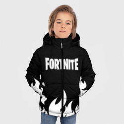 Куртка зимняя для мальчика Fortnite Огонь, цвет: 3D-светло-серый — фото 2