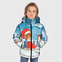 Куртка зимняя для мальчика Тигренок новый 2022 год, цвет: 3D-красный — фото 2
