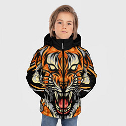 Куртка зимняя для мальчика Символ года тигр в гневе, цвет: 3D-красный — фото 2
