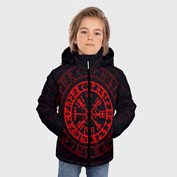 Куртка зимняя для мальчика Красный Вегвизир, цвет: 3D-черный — фото 2