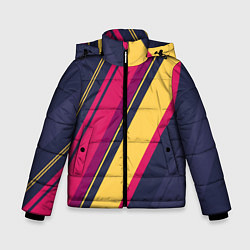 Куртка зимняя для мальчика Геометрический Строй, цвет: 3D-красный