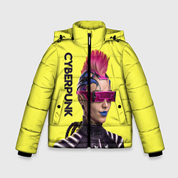 Куртка зимняя для мальчика Cyberpunk Панк, цвет: 3D-светло-серый