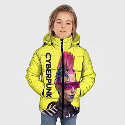 Куртка зимняя для мальчика Cyberpunk Панк, цвет: 3D-красный — фото 2