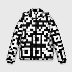 Куртка зимняя для мальчика Qr codeкуаркод, цвет: 3D-красный