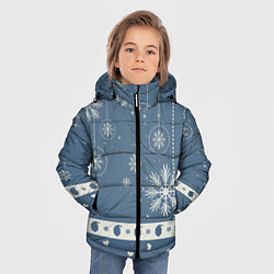 Куртка зимняя для мальчика Капелька новогоднего настроения, цвет: 3D-черный — фото 2