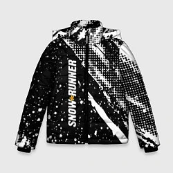 Куртка зимняя для мальчика SnowRunner Logo, цвет: 3D-черный