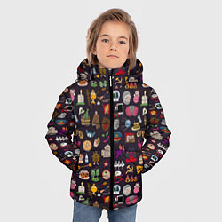 Куртка зимняя для мальчика Российская история и русская культура паттерн, цвет: 3D-светло-серый — фото 2
