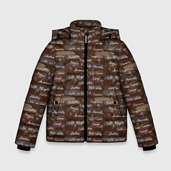 Куртка зимняя для мальчика Кофе - Разные Напитки, цвет: 3D-черный