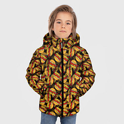 Куртка зимняя для мальчика Бургеры Burgers, цвет: 3D-черный — фото 2