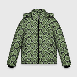 Куртка зимняя для мальчика Змеиная Шкура Snake, цвет: 3D-светло-серый