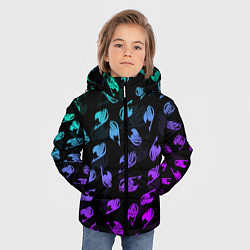 Куртка зимняя для мальчика FAIRY TAIL NEON LOGO SYMBOL, цвет: 3D-светло-серый — фото 2