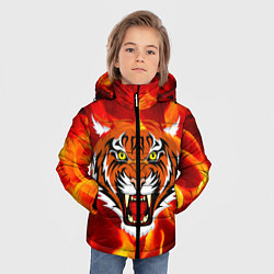 Куртка зимняя для мальчика Fire Tiger Face 2022, цвет: 3D-красный — фото 2