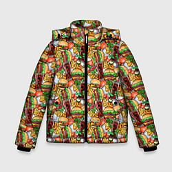 Куртка зимняя для мальчика Быстрое Питание и Напитки, цвет: 3D-красный
