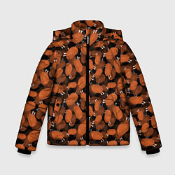 Куртка зимняя для мальчика Курица Гриль, цвет: 3D-светло-серый