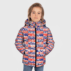 Куртка зимняя для мальчика СССР хроника паттерн, цвет: 3D-черный — фото 2