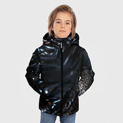 Куртка зимняя для мальчика Элегантный инопланетянин, цвет: 3D-черный — фото 2