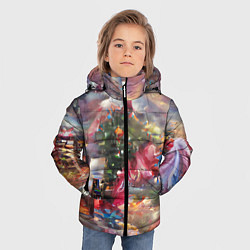 Куртка зимняя для мальчика Ностальгия Рождества, цвет: 3D-черный — фото 2