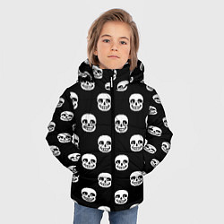 Куртка зимняя для мальчика UNDERTALE SANS SKULL FACE PATTERN УЗОР, цвет: 3D-светло-серый — фото 2