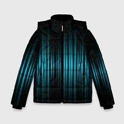 Куртка зимняя для мальчика Неоновые флуктуации, цвет: 3D-черный