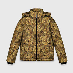 Куртка зимняя для мальчика Bitcoins, цвет: 3D-светло-серый