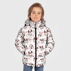 Куртка зимняя для мальчика Милые щенята, цвет: 3D-светло-серый — фото 2