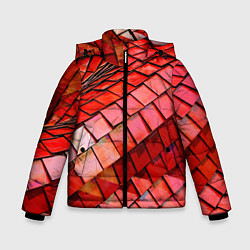 Куртка зимняя для мальчика Красная спартаковская чешуя, цвет: 3D-красный