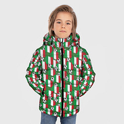 Куртка зимняя для мальчика Италия футбол, цвет: 3D-красный — фото 2