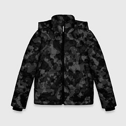 Куртка зимняя для мальчика ТЁМНЫЙ КАМУФЛЯЖ, цвет: 3D-черный
