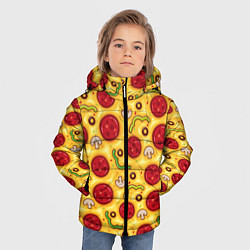 Куртка зимняя для мальчика Pizza salami, цвет: 3D-черный — фото 2