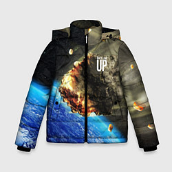 Куртка зимняя для мальчика Комета, перед столкновением с Землёй!, цвет: 3D-черный