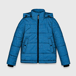 Куртка зимняя для мальчика Ночные небоскребы, цвет: 3D-черный